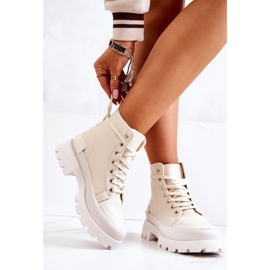 PS1 Botas de caminhada Faithfull bege amarradas cru 2