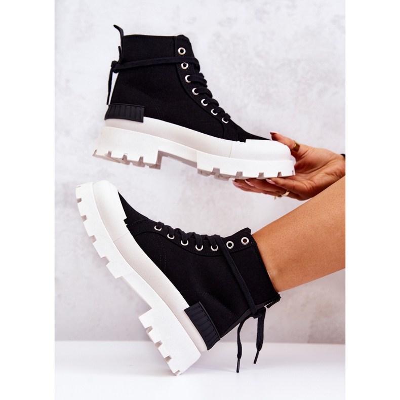 PS1 Botas Pretas de Amarração Fiel preto 1