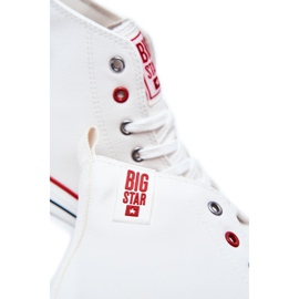 Tênis masculino de couro cano alto Big Star JJ174071 branco 1