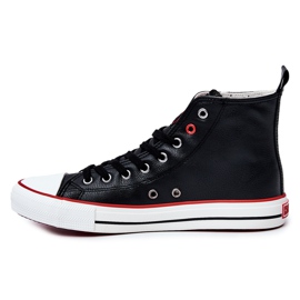 Tênis masculino de couro alto Big Star JJ174070 preto 2