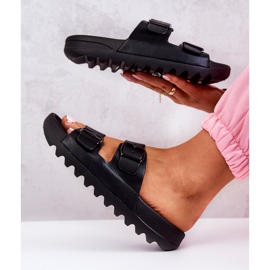 PS1 Chinelos de borracha na plataforma Westie preta preto 1