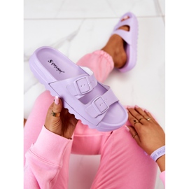 PS1 Chinelos de borracha na plataforma roxa Westie roxo 1
