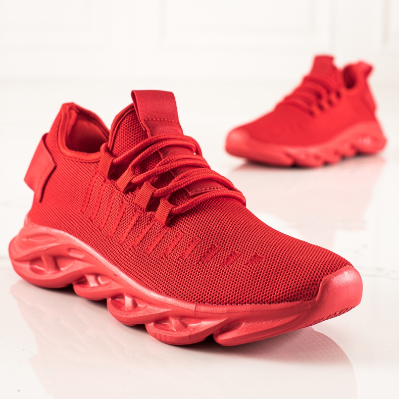 TRENDI Calçados esportivos masculinos da moda vermelho 1