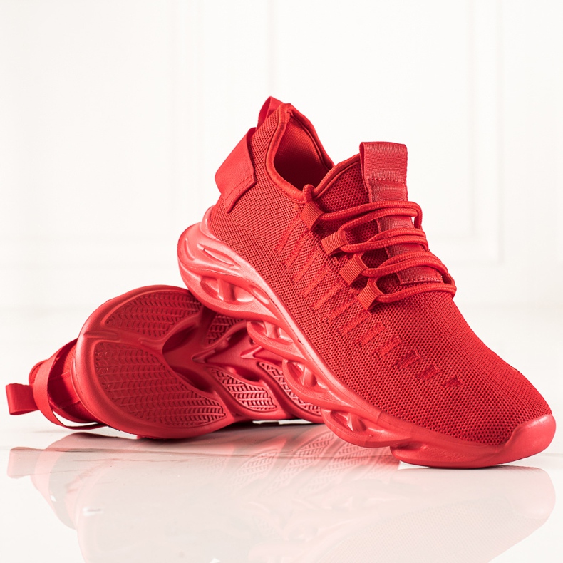 TRENDI Calçados esportivos masculinos da moda vermelho 2