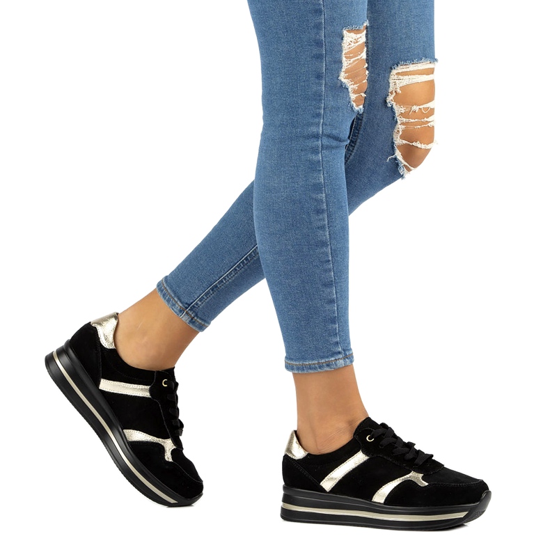 Tênis couro camurça Filippo DP2004 / 21 preto 5