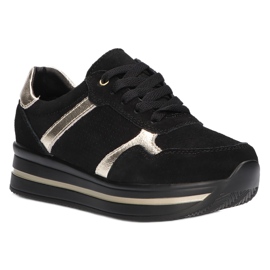 Tênis couro camurça Filippo DP2004 / 21 preto 2