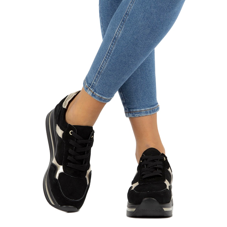 Tênis couro camurça Filippo DP2004 / 21 preto 1