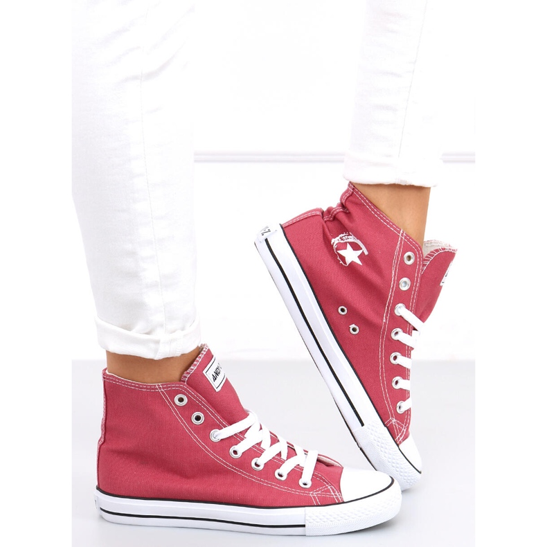 Inga Blush Tênis cano alto rosa 1