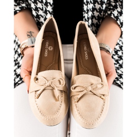 TRENDI Mocassins bege com laço 1
