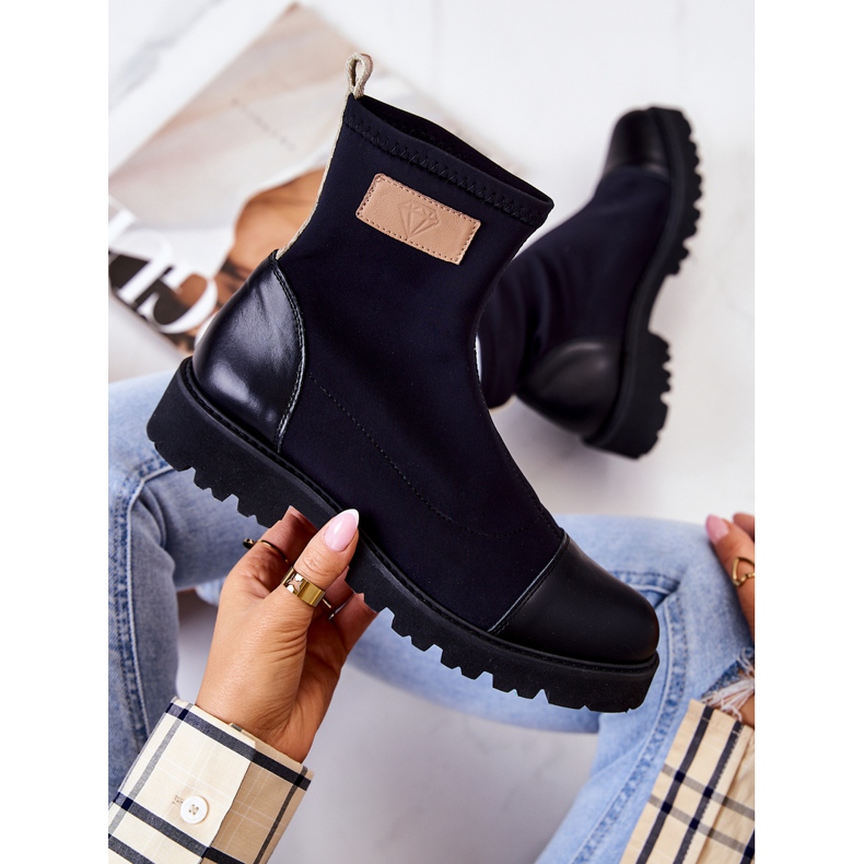 Slip-on de tecido Nicole Black 2705 preto 1