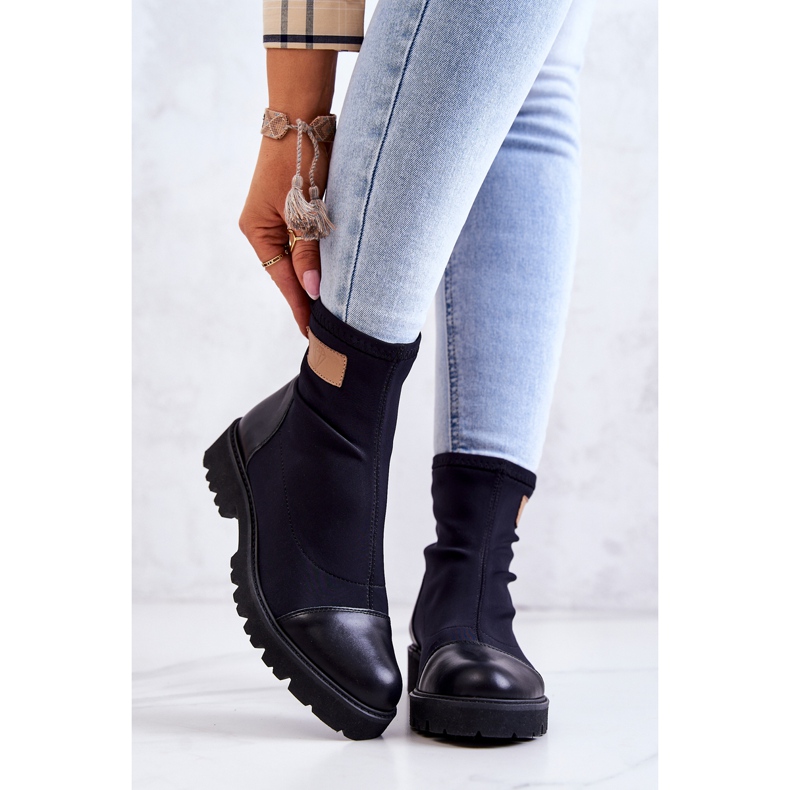 Slip-on de tecido Nicole Black 2705 preto 2