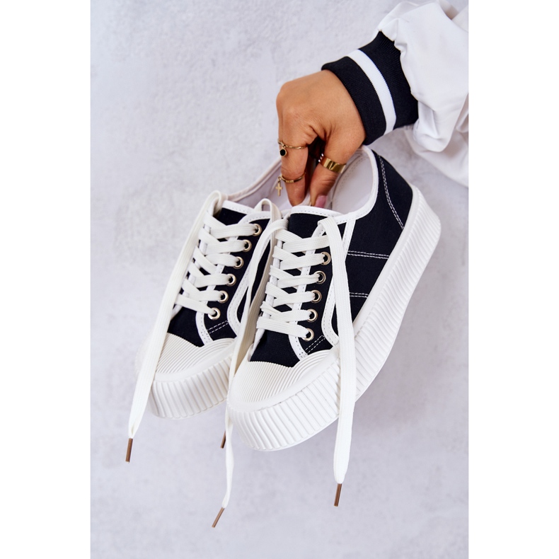 FB2 Tênis baixos na plataforma Black Mischa preto 1