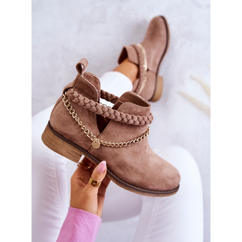 PS1 Botas de camurça com corrente marrom Talitha castanho 1