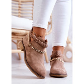 PS1 Botas de camurça com corrente marrom Talitha 2