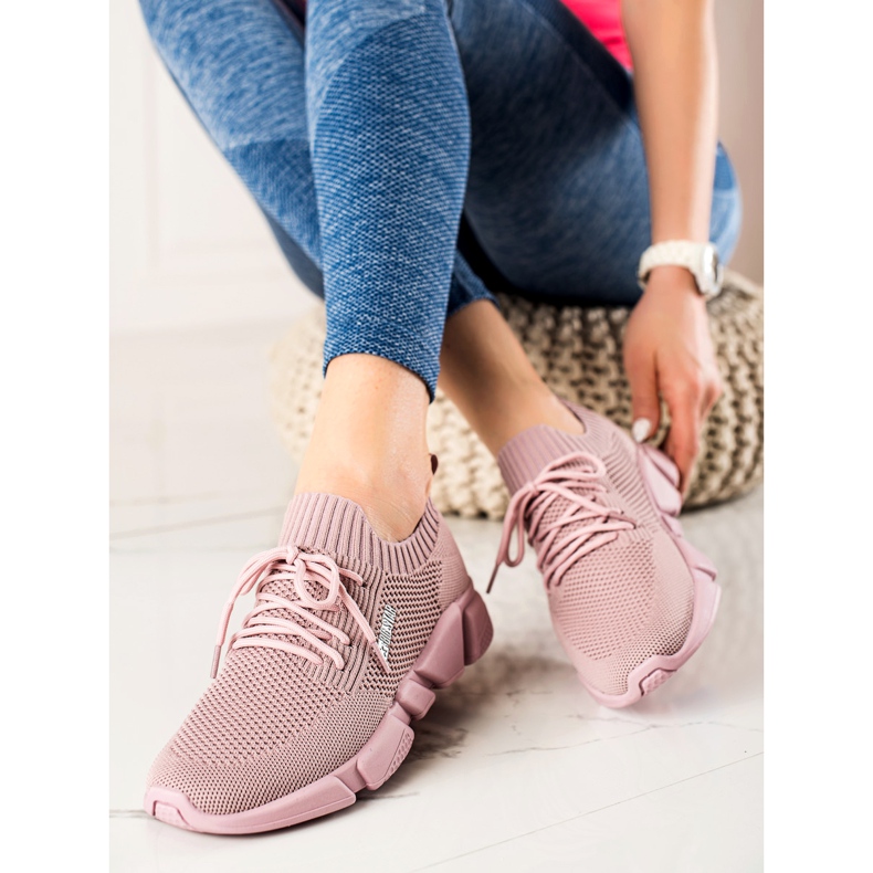 Tênis feminino Big Star JJ274266 rosa 2