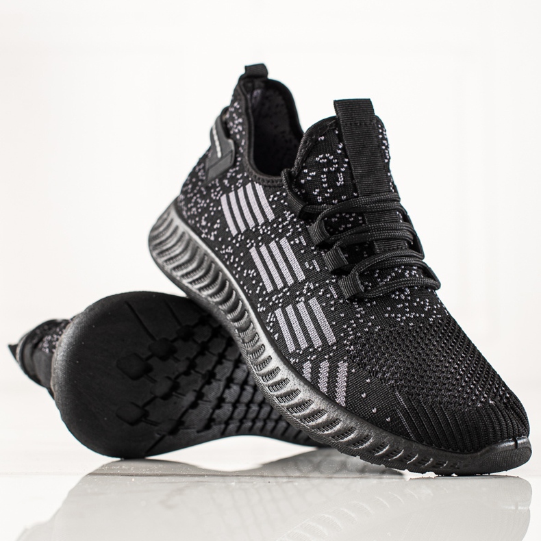 TRENDI Calçados esportivos masculinos leves preto 1