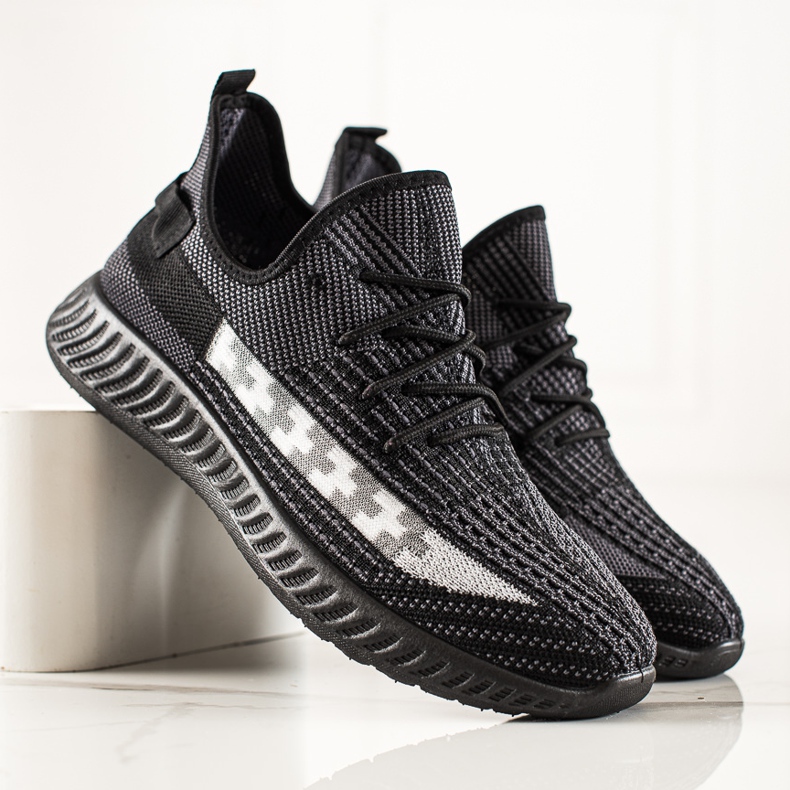 TRENDI Tênis pretos masculinos 2