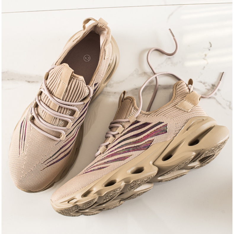 TRENDI Tênis masculino da moda bege 1