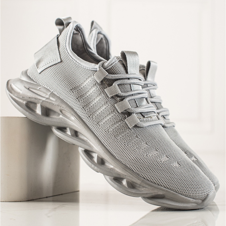 TRENDI Calçados esportivos masculinos da moda cinza 1