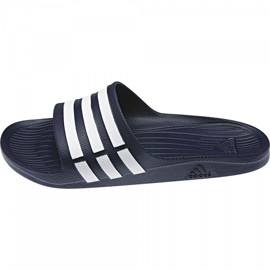 Chinelos Adidas Duramo Slide G15892 branco azul marinho 2
