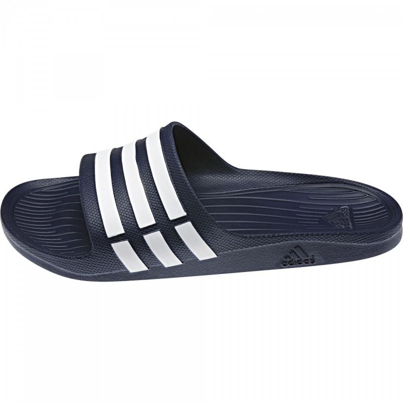 Chinelos Adidas Duramo Slide G15892 branco azul marinho 2
