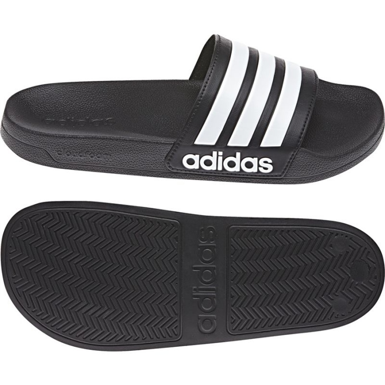 Chinelos Adidas Adilette Shower AQ1701 branco preto 1