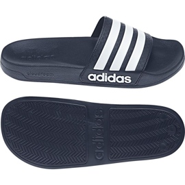 Chinelos Adidas Adilette Shower AQ1703 branco azul marinho 1