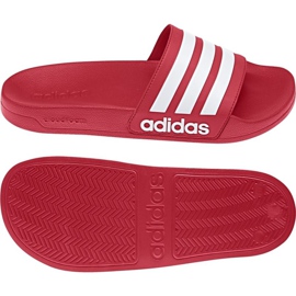 Chinelos Adidas Adilette Shower AQ1705 branco vermelho 1