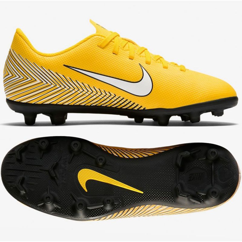 Chuteiras Nike Mercurial Vapor 12 Club Neymar Mg Jr AO9472-710 multicolorido amarelos 1