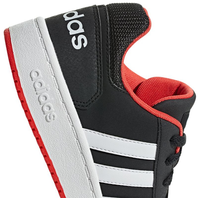 Sapatos adidas Hoops 2.0 Jr B76067 preto vermelho 1