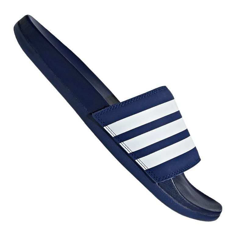 Chinelos Adidas Adilette Comfort M B42114 branco azul marinho 1