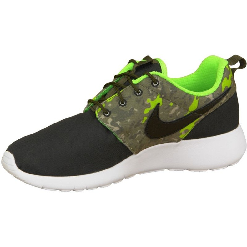 Sapato Nike Roshe One Print Gs M 677782-008 preto multicolorido verde 1