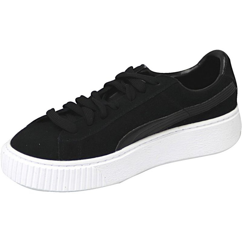 Plataforma de camurça Puma Jr 363663 01 preto 1