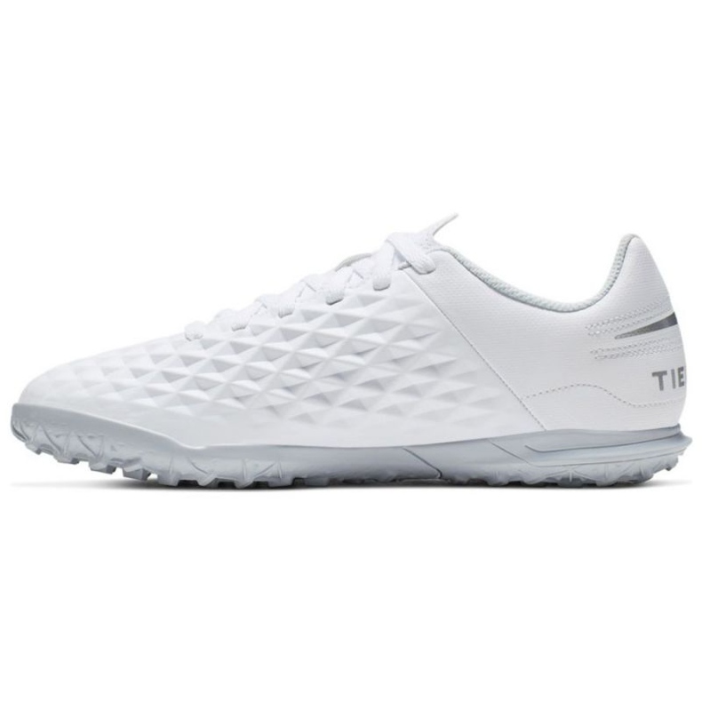 Chuteira Nike Tiempo Legend 8 Club Tf Jr AT5883-100 multicolorido branco 1