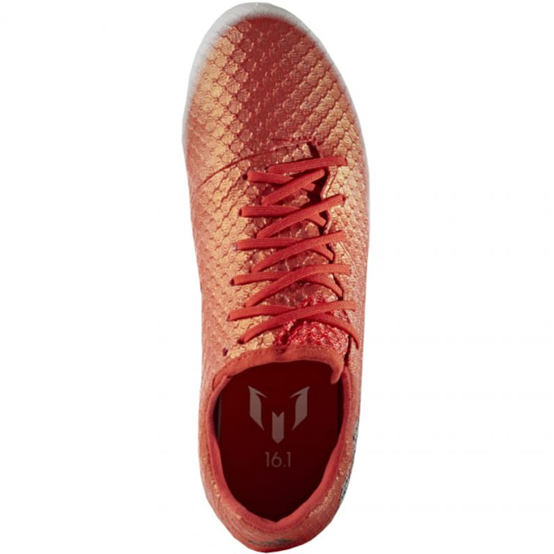 Chuteiras Adidas Messi 16.1 Fg Jr BA9142 multicolorido laranjas e vermelhos 1