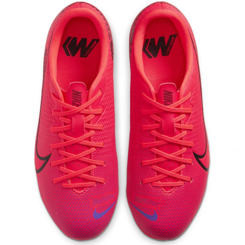 Chuteiras Nike Mercurial Vapor 13 Academy FG / MG Jr AT8123-606 vermelho laranjas e tintos 1