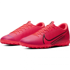 Chuteiras Nike Mercurial Vapor 13 Academy Tf M AT7996-606 vermelho laranjas e vermelhos 1