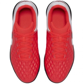 Sapatos de interior Nike Tiempo Legend 8 Club Ic Jr AT5882-606 multicolorido laranjas e vermelhos 1