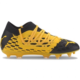 Chuteiras Puma Future 5.3 Netfit Fg Ag Jr 105806 03 amarelo 1