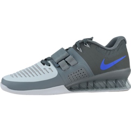 Sapato Nike Romaleos 3 Halterofilismo M 852933-001 azul cinza 1