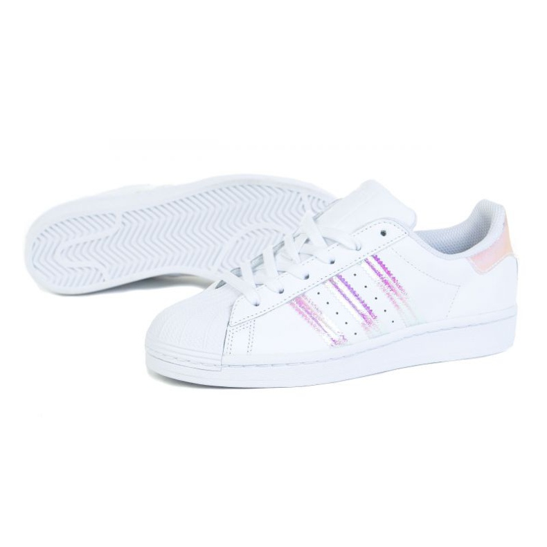 Sapatos Adidas Superstar Jr FV3139 branco preto 1