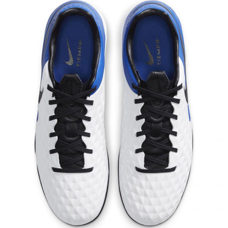 Chuteiras Nike Tiempo Legend 8 Pro Tf M AT6136 104 , branco azul branco 1