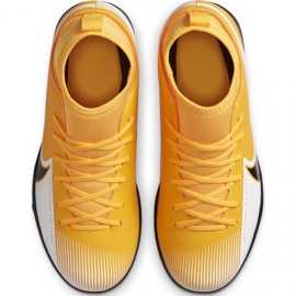 Chuteiras Nike Mercurial Superfly 7 Club Tf Jr AT8156 801 amarelo/branco amarelos 1