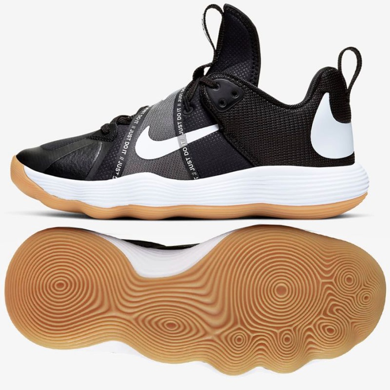 Tênis de voleibol Nike React HyperSet CI2955010-S preto preto 1