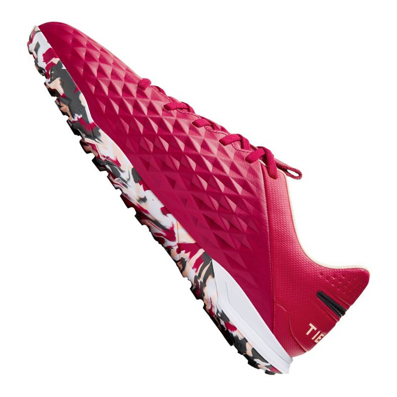 Chuteiras Nike React Legend 8 Pro Tf M AT6136-608 vermelho laranjas e vermelhos 1