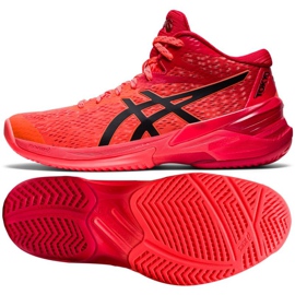 Tênis de vôlei Asics Sky Elite Ff Mt Tokyo W 1052A048 701 multicolorido laranjas e vermelhos 1