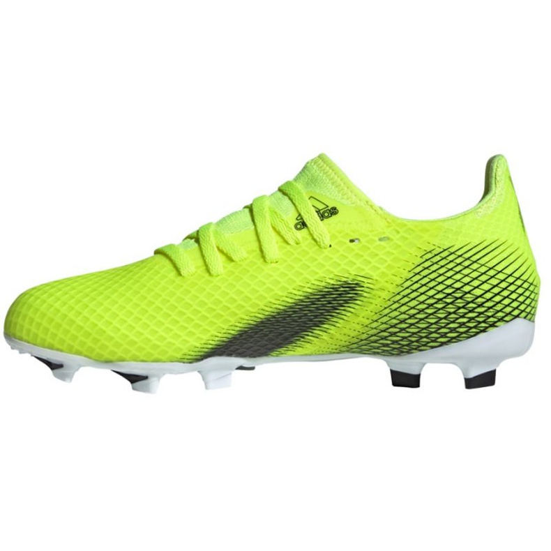 Chuteiras Adidas X Ghosted.3 Fg Jr FW6934 neon branco, amarelo-verde verde 2