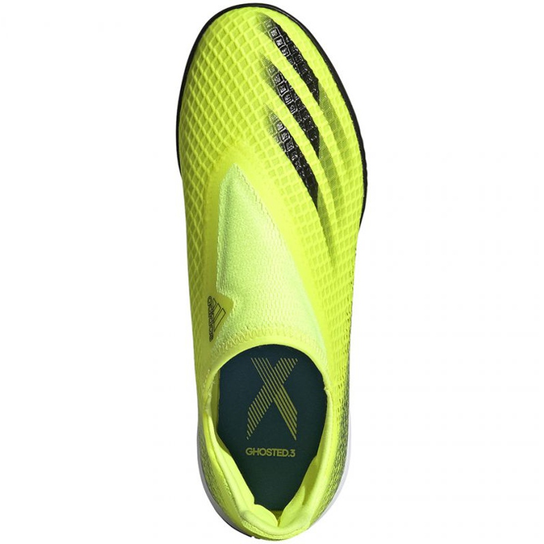 Chuteiras Adidas X Ghosted.3 Ll Tf Jr FW6982 multicolorido amarelo 1