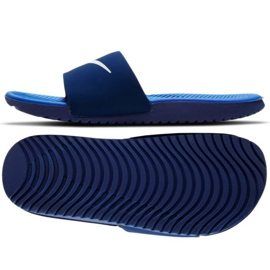 Nike Kawa Jr 819 352 404 slides branco azul 1