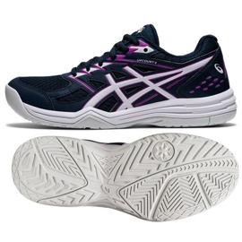 Tênis Asics Upcourt 4 W 1072A055 401 voleibol preto azul marinho 1